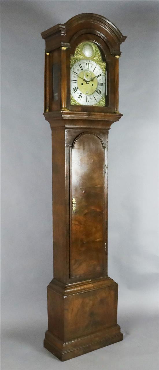 Obadiah Smith of London. An early 18th century walnut eight day longcase clock, W.1ft 9in. H.7ft 3in.